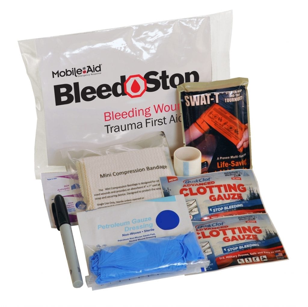 BleedSTOP Single 100 Compact Bleeding Wound Trauma First Aid Kit