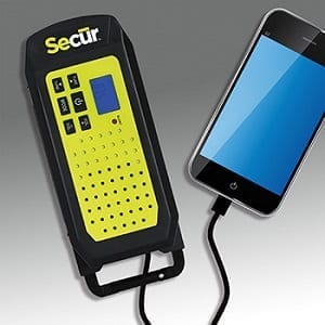 SECUR Dynamo/Solar Emergency NOAA Radio and Flashlight Charging Phone