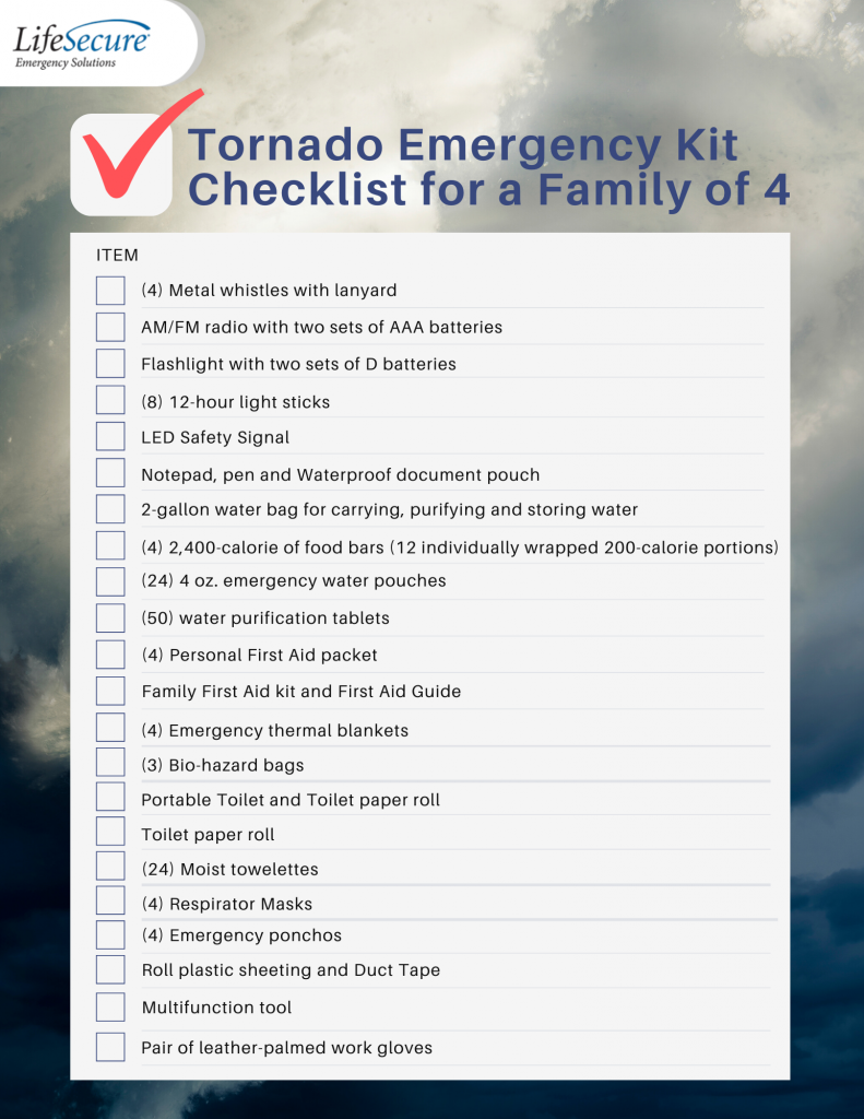 Tornado kit checklist