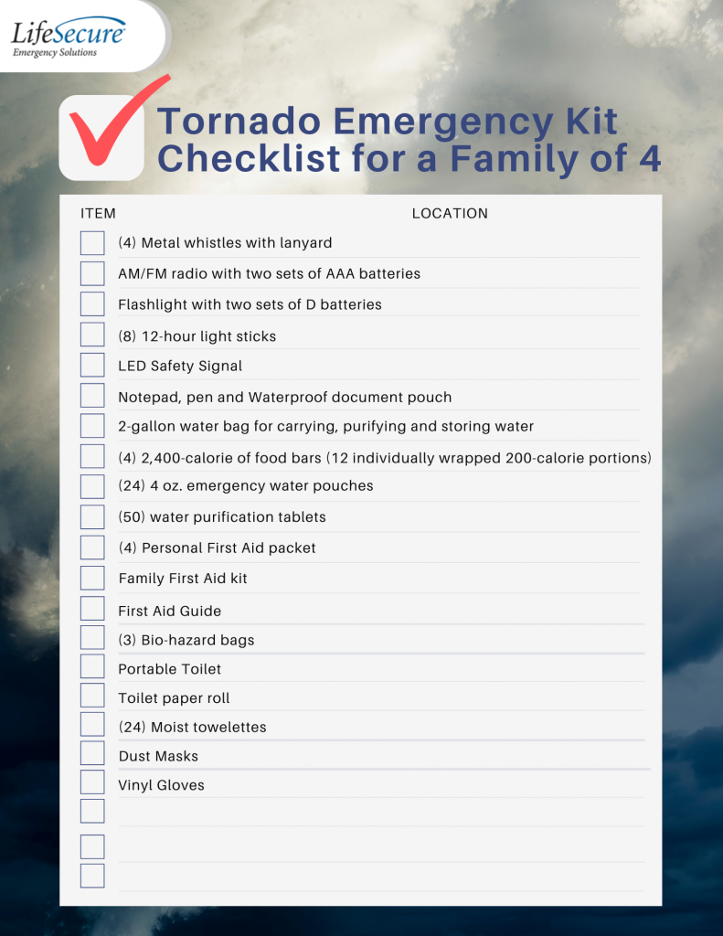 Tornado Kit Checklist