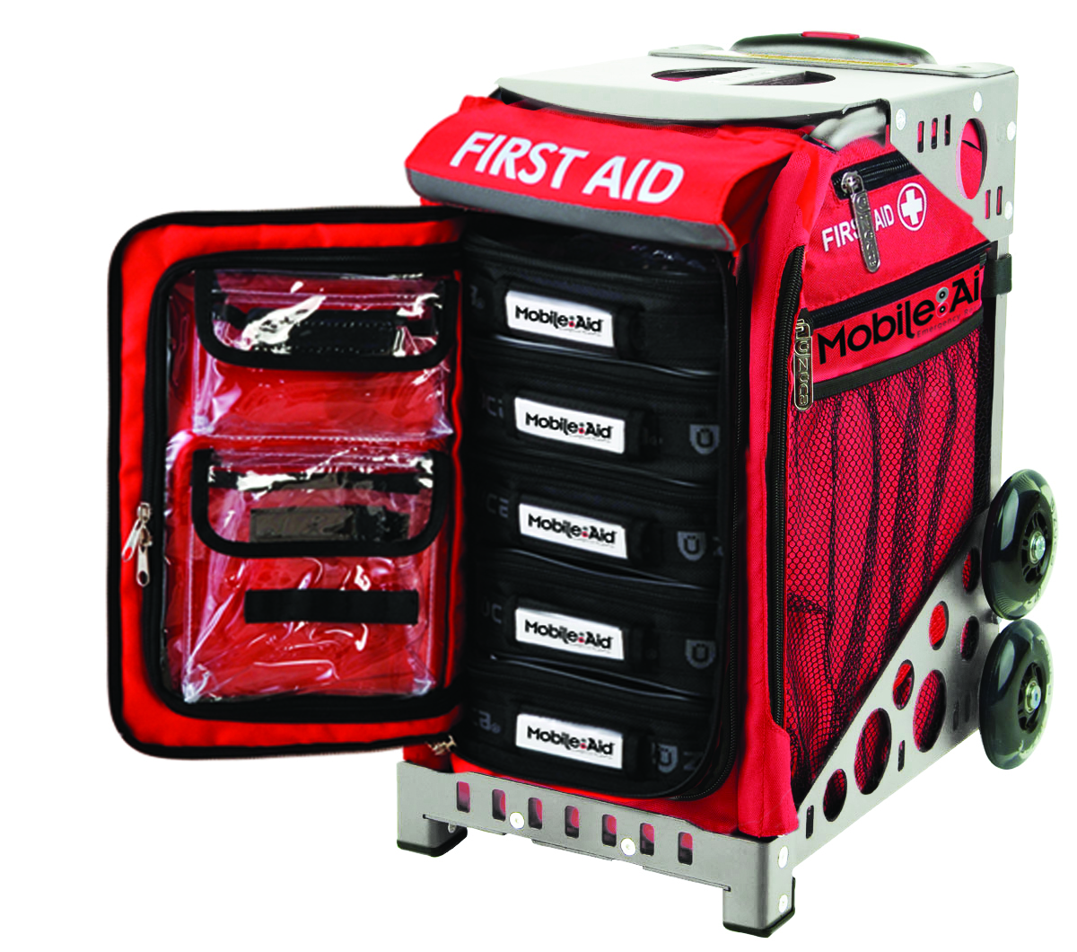 Mobileaid Essentials Pro200 Easy-Roll Modular First Aid Cart [Load-Your-Own]